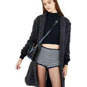 COOPERATIVE // high waist zig zag knit short shorts